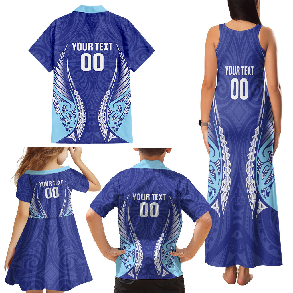 Northland 2026 Rugby Custom Family Matching Tank Maxi Dress and Hawaiian Shirt NZ Maori Silver Fern LT14 - Polynesian Pride
