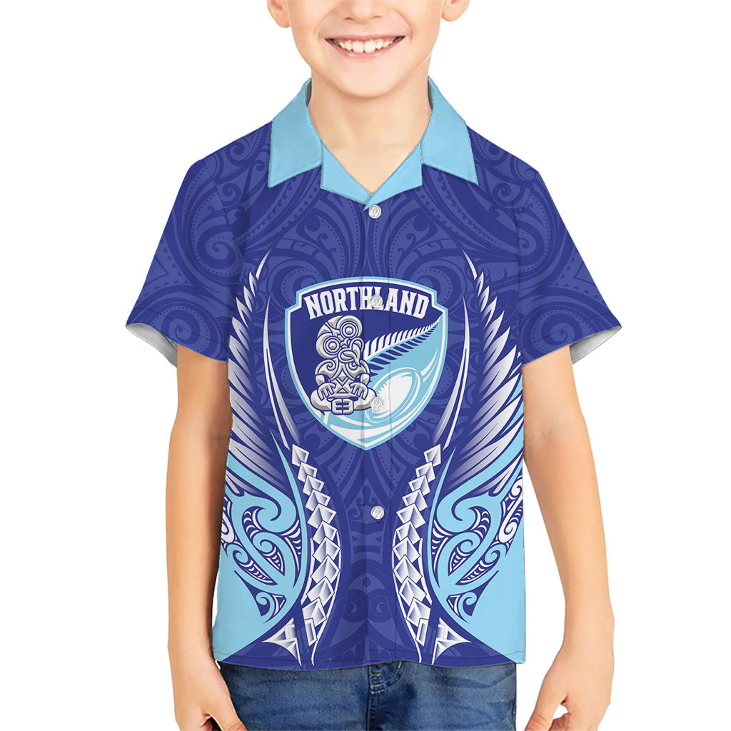 Northland 2026 Rugby Custom Kid Hawaiian Shirt NZ Maori Silver Fern