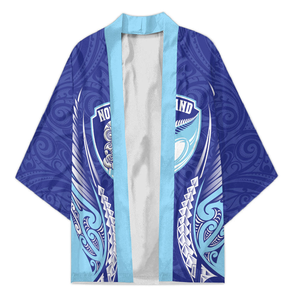 Northland 2026 Rugby Custom Kimono NZ Maori Silver Fern LT14 Unisex Blue - Polynesian Pride