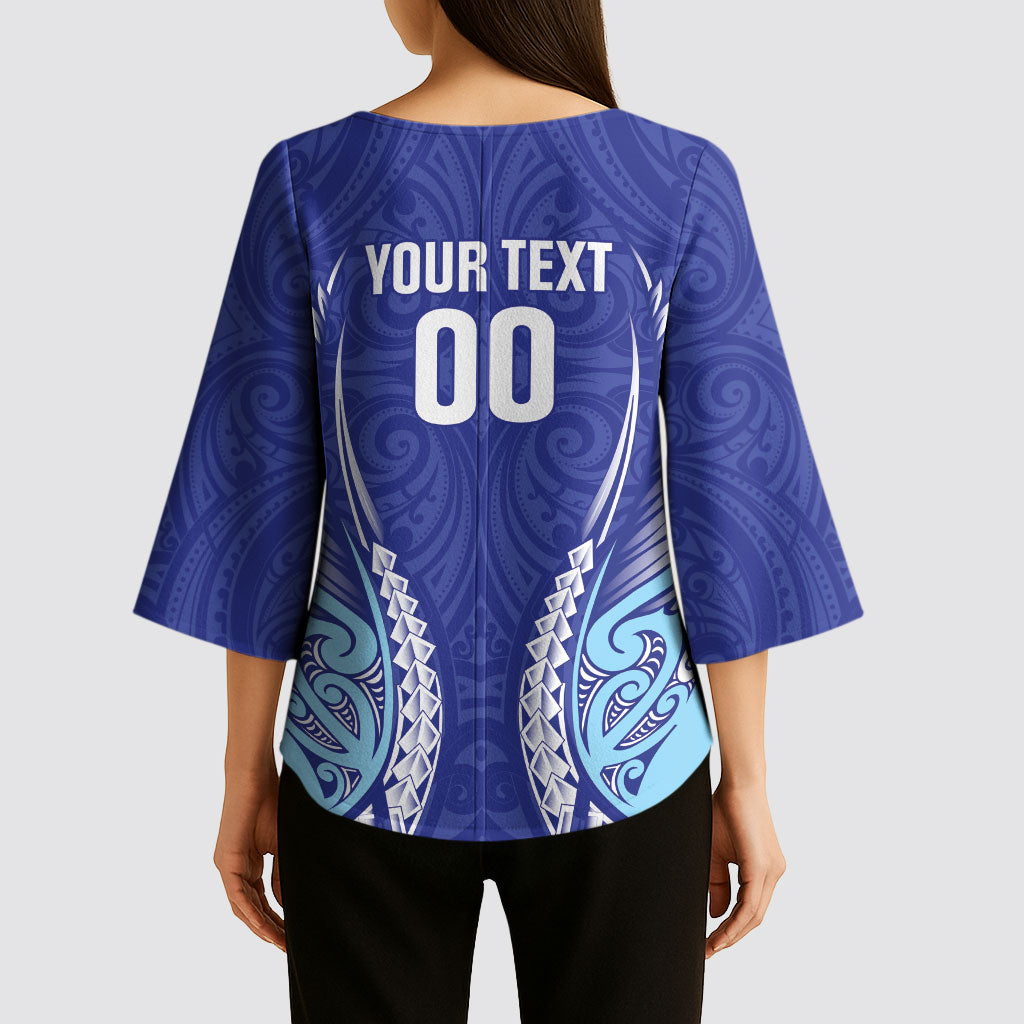 Northland 2026 Rugby Custom Kimono Sleeve Blouse NZ Maori Silver Fern