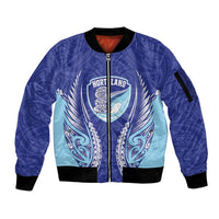 Northland 2026 Rugby Custom Sleeve Zip Bomber Jacket NZ Maori Silver Fern