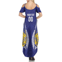 Otago 2026 Rugby Custom Family Matching Summer Maxi Dress and Hawaiian Shirt NZ Maori Silver Fern LT14 - Polynesian Pride