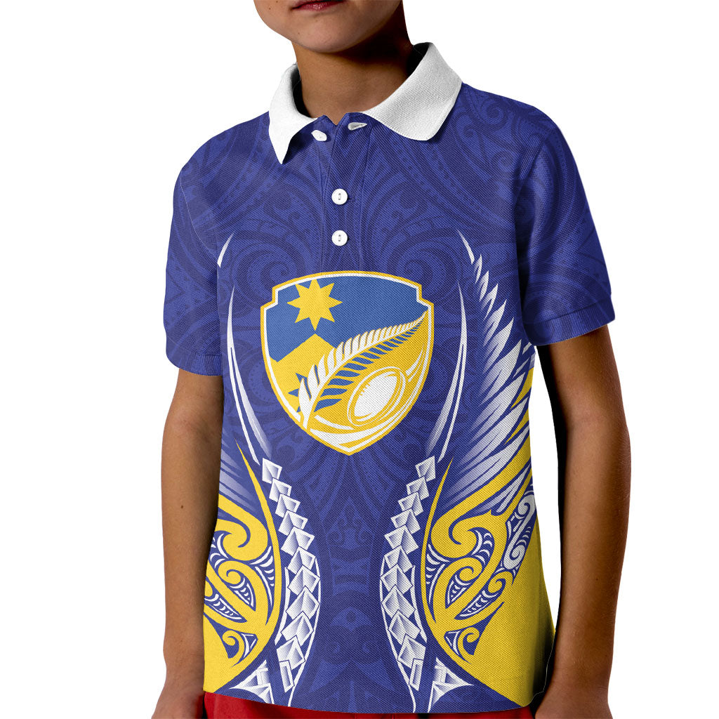 Otago 2026 Rugby Custom Kid Polo Shirt NZ Maori Silver Fern