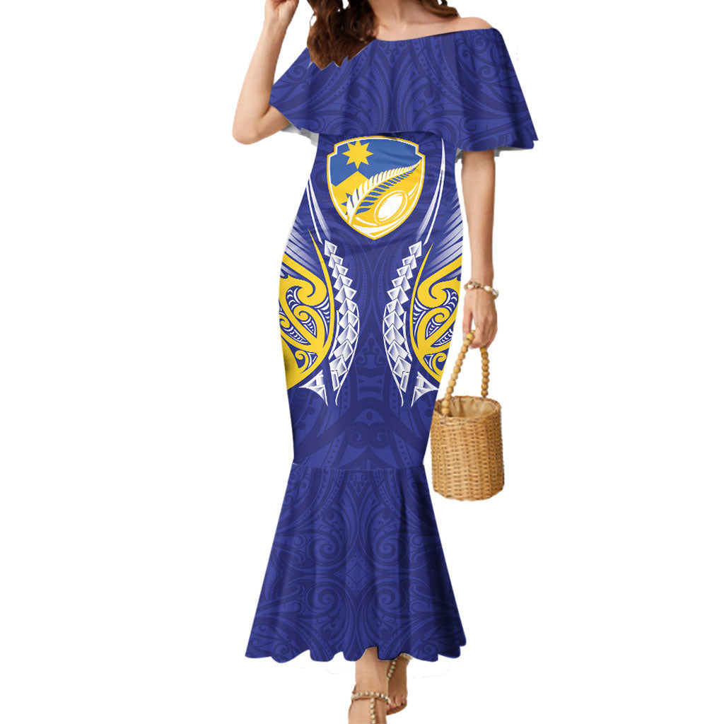 Otago 2026 Rugby Custom Mermaid Dress NZ Maori Silver Fern