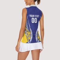 Otago 2026 Rugby Custom Women Sleeveless Polo Shirt NZ Maori Silver Fern