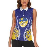 Otago 2026 Rugby Custom Women Sleeveless Polo Shirt NZ Maori Silver Fern