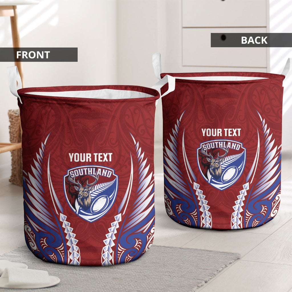 Southland 2026 Rugby Custom Laundry Basket NZ Maori Silver Fern