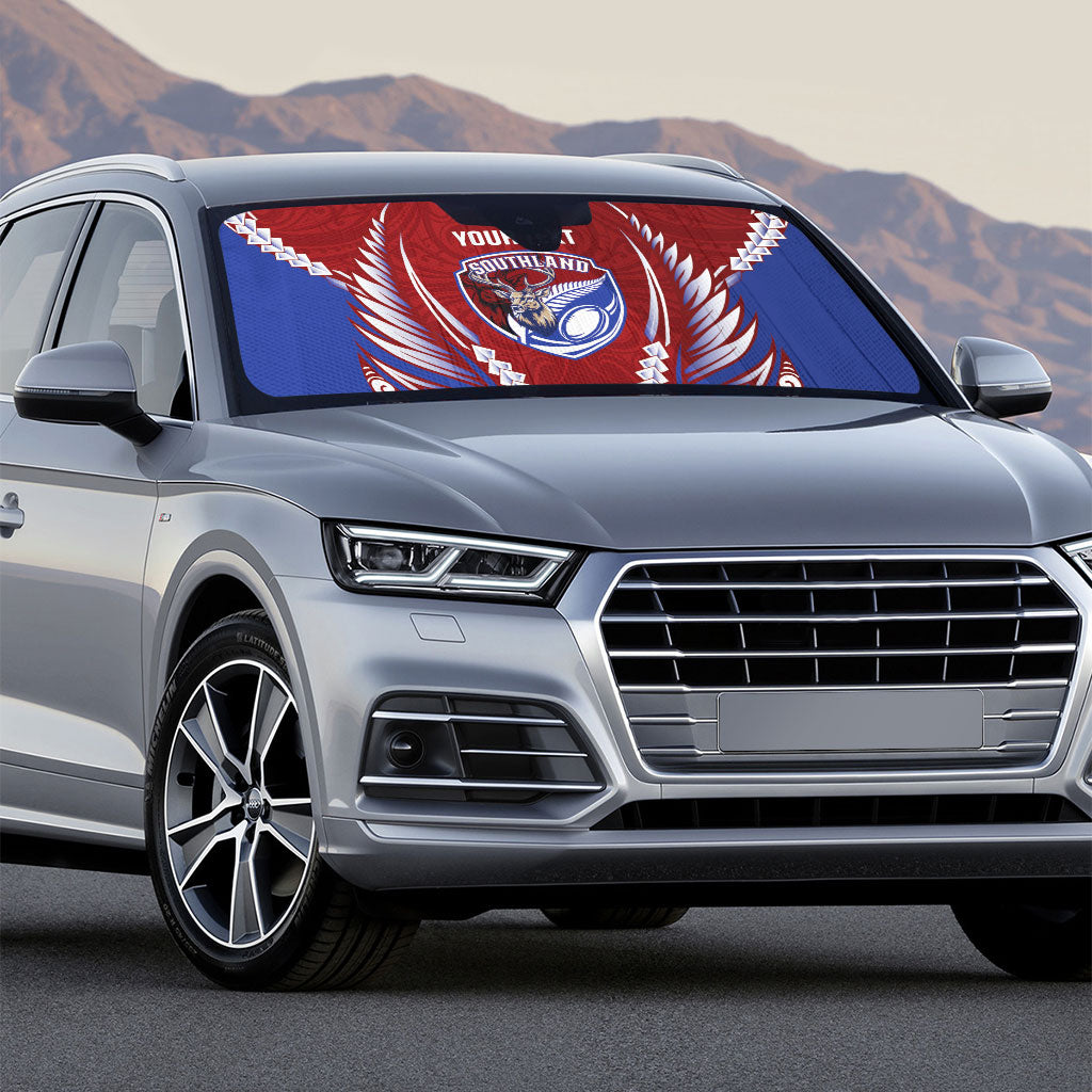 Southland 2026 Rugby Custom Auto Sun Shade NZ Maori Silver Fern