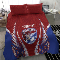 Southland 2026 Rugby Custom Bedding Set NZ Maori Silver Fern LT14 - Polynesian Pride
