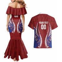 Southland 2026 Rugby Custom Couples Matching Mermaid Dress and Hawaiian Shirt NZ Maori Silver Fern