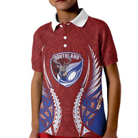 Southland 2026 Rugby Custom Kid Polo Shirt NZ Maori Silver Fern