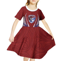 Southland 2026 Rugby Custom Kid Short Sleeve Dress NZ Maori Silver Fern
