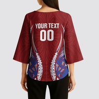 Southland 2026 Rugby Custom Kimono Sleeve Blouse NZ Maori Silver Fern