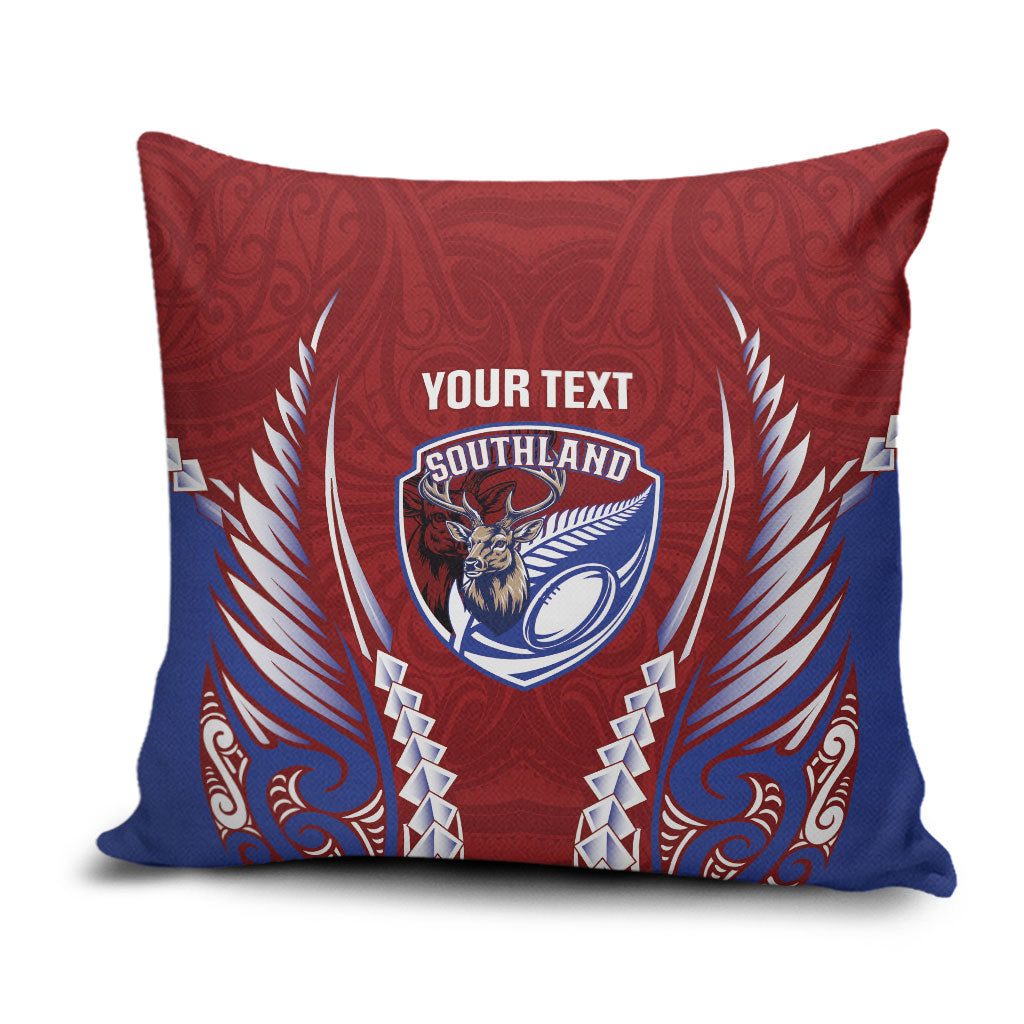Southland 2026 Rugby Custom Pillow Cover NZ Maori Silver Fern