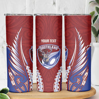 Southland 2026 Rugby Custom Skinny Tumbler NZ Maori Silver Fern