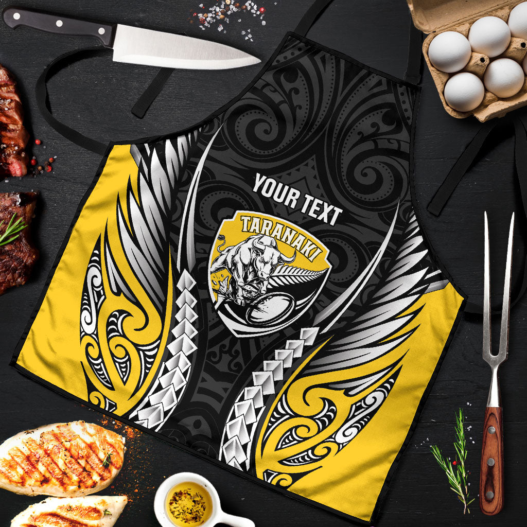 Taranaki 2026 Rugby Custom Apron NZ Maori Silver Fern