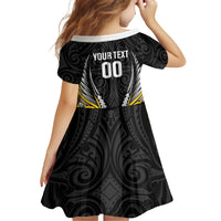 Taranaki 2026 Rugby Custom Family Matching Off Shoulder Maxi Dress and Hawaiian Shirt NZ Maori Silver Fern LT14 - Polynesian Pride