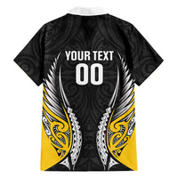 Taranaki 2026 Rugby Custom Family Matching Off Shoulder Maxi Dress and Hawaiian Shirt NZ Maori Silver Fern LT14 - Polynesian Pride