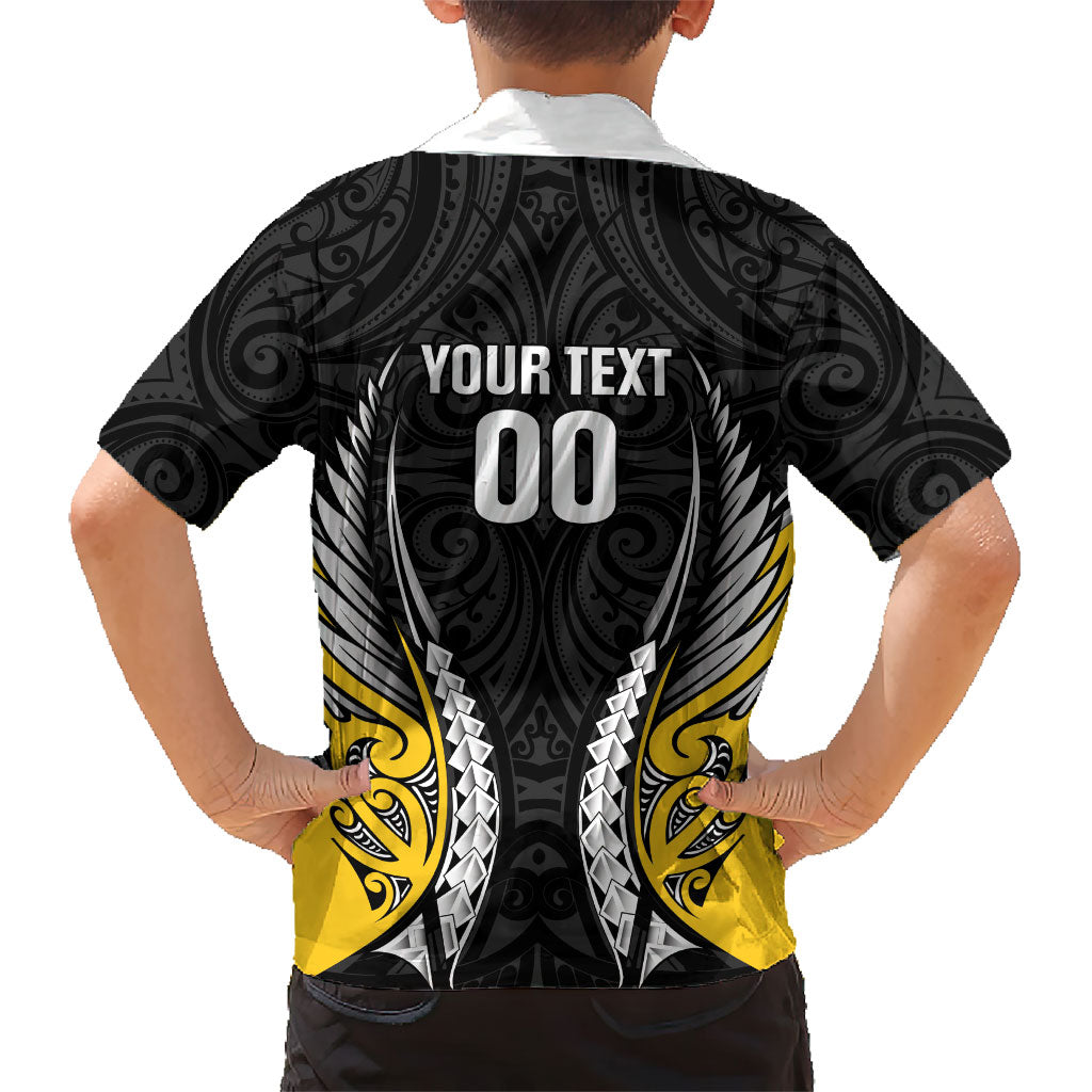 Taranaki 2026 Rugby Custom Family Matching Off Shoulder Short Dress and Hawaiian Shirt NZ Maori Silver Fern LT14 - Polynesian Pride