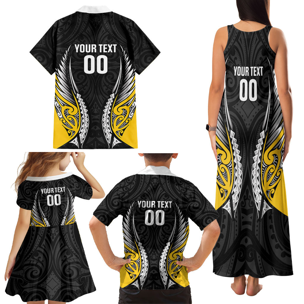 Taranaki 2026 Rugby Custom Family Matching Tank Maxi Dress and Hawaiian Shirt NZ Maori Silver Fern LT14 - Polynesian Pride