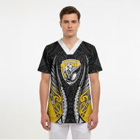 Taranaki 2026 Rugby Custom Scrub Top NZ Maori Silver Fern
