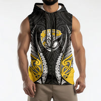 Taranaki 2026 Rugby Custom Sleeveless Zip Hoodie NZ Maori Silver Fern