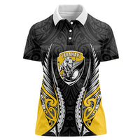 Taranaki 2026 Rugby Custom Women Polo Shirt NZ Maori Silver Fern