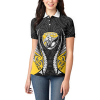 Taranaki 2026 Rugby Custom Women Polo Shirt NZ Maori Silver Fern