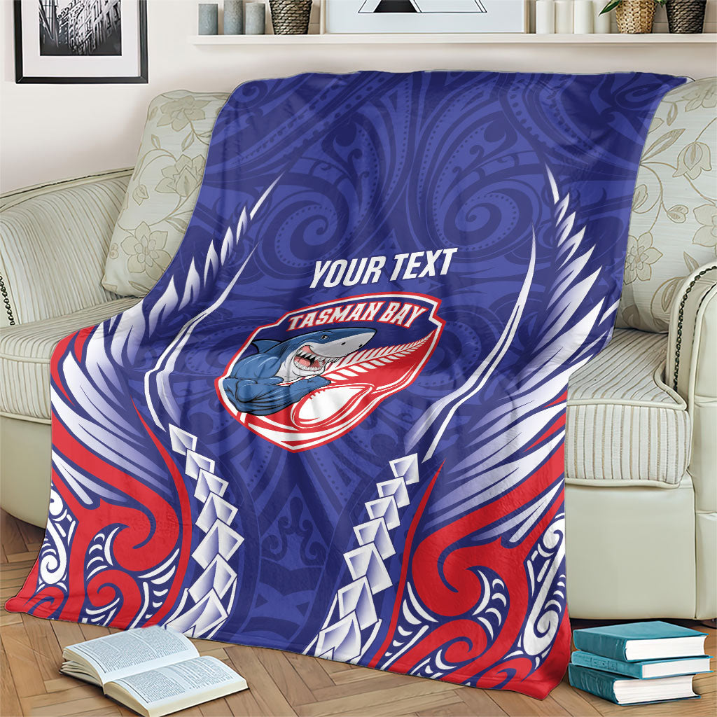 Tasman Bay 2026 Rugby Custom Blanket NZ Maori Silver Fern