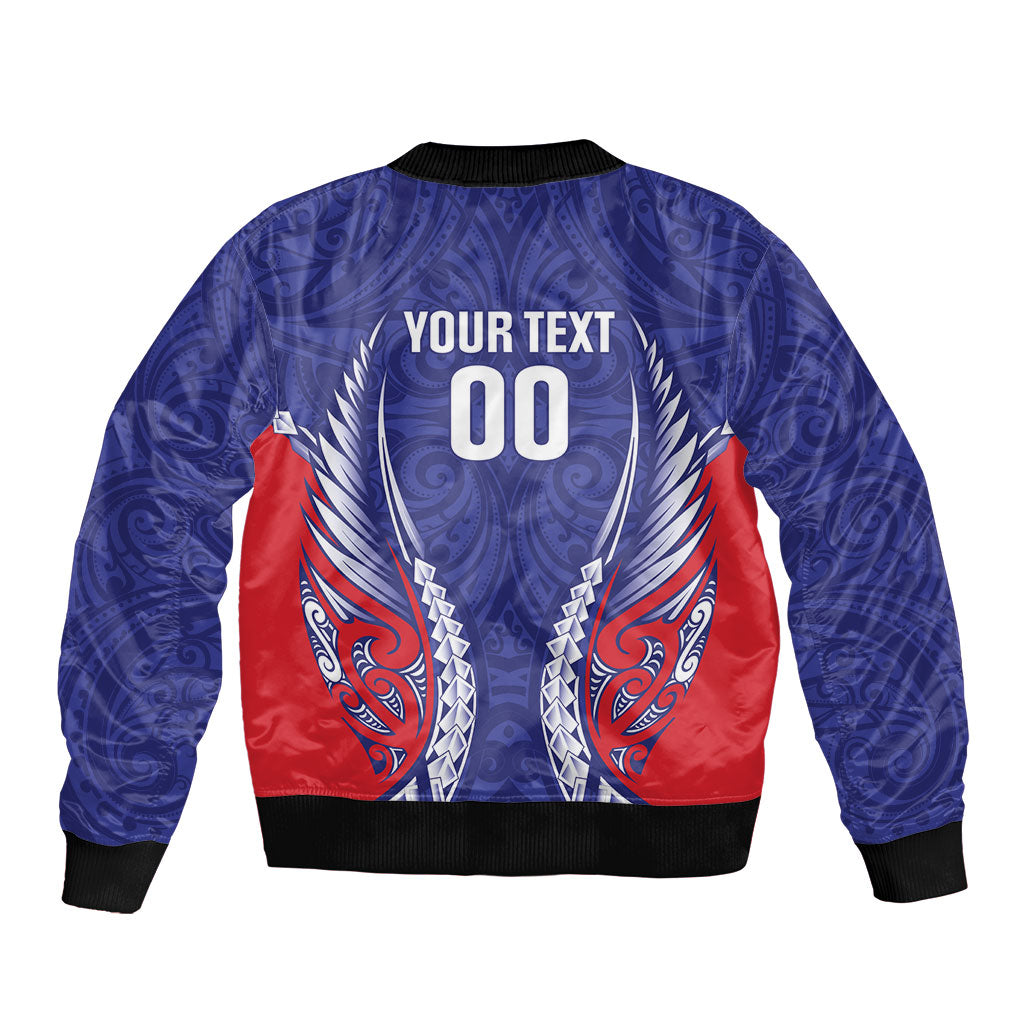 Tasman Bay 2026 Rugby Custom Bomber Jacket NZ Maori Silver Fern