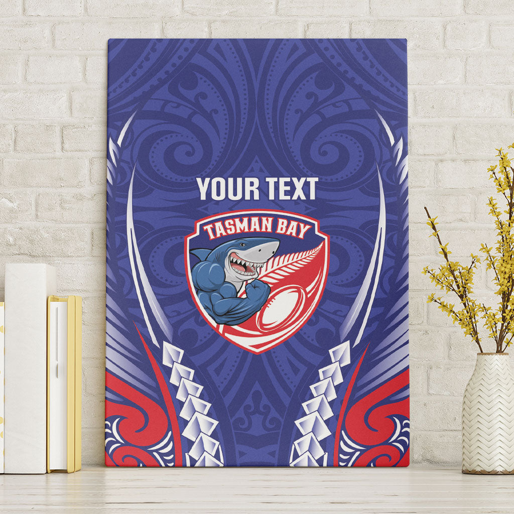 Tasman Bay 2026 Rugby Custom Canvas Wall Art NZ Maori Silver Fern LT14 Without Frame Blue - Polynesian Pride