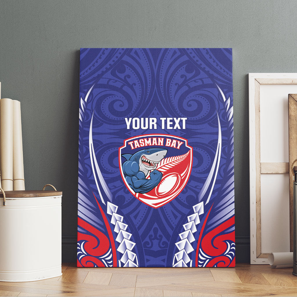Tasman Bay 2026 Rugby Custom Canvas Wall Art NZ Maori Silver Fern