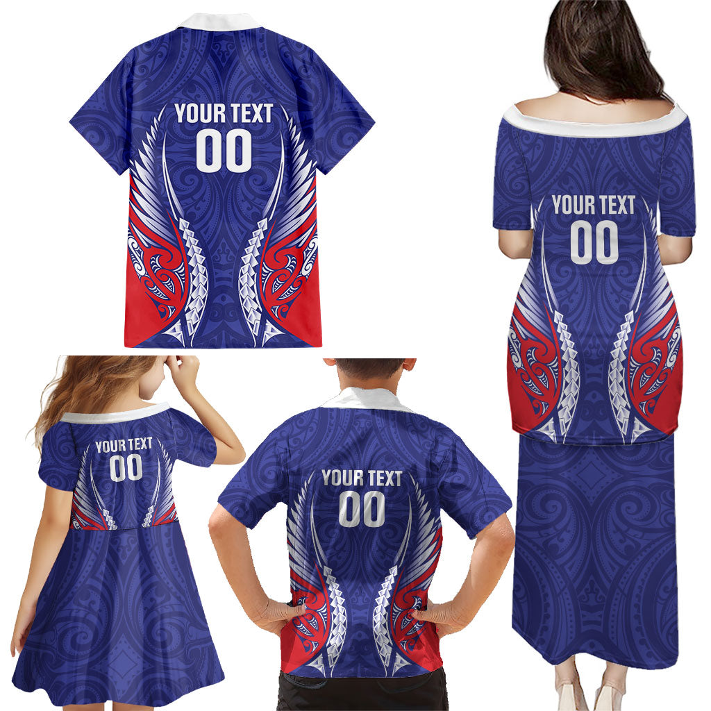 Tasman Bay 2026 Rugby Custom Family Matching Puletasi and Hawaiian Shirt NZ Maori Silver Fern LT14 - Polynesian Pride