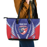 Tasman Bay 2026 Rugby Custom Leather Tote Bag NZ Maori Silver Fern