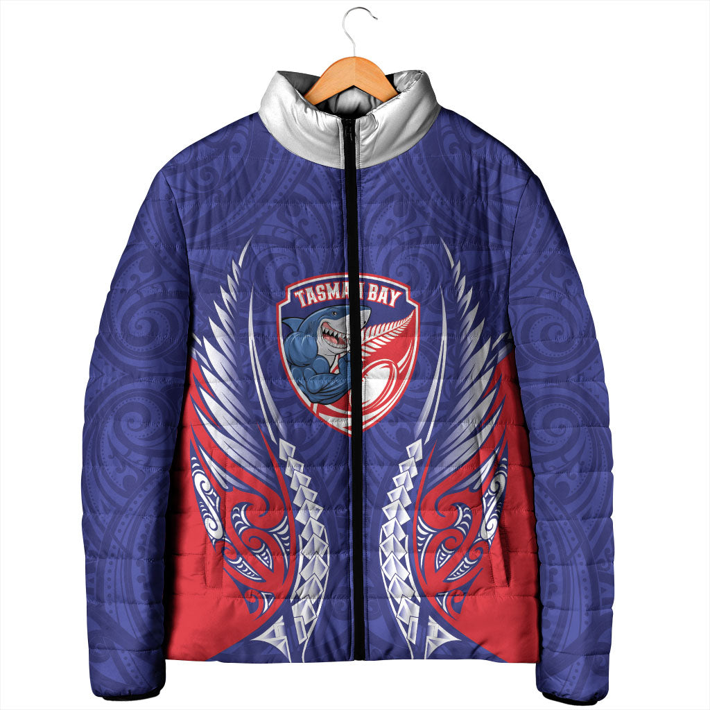Tasman Bay 2026 Rugby Custom Padded Jacket NZ Maori Silver Fern