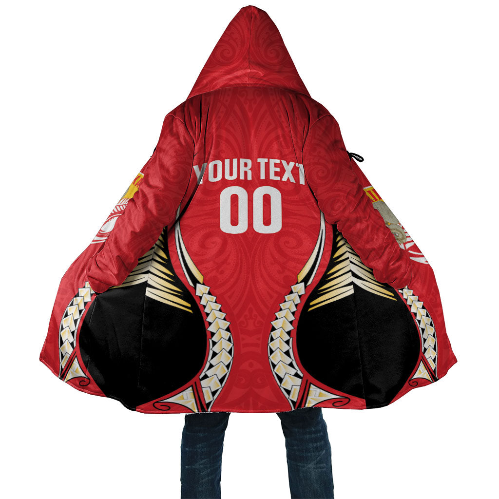 Waikato 2026 Rugby Custom Cloak NZ Maori Silver Fern LT14 Unisex Red - Polynesian Pride
