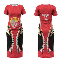 Waikato 2026 Rugby Custom Couples Matching Short Sleeve Bodycon Dress and Hawaiian Shirt NZ Maori Silver Fern LT14 - Polynesian Pride