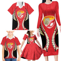 Waikato 2026 Rugby Custom Family Matching Long Sleeve Bodycon Dress and Hawaiian Shirt NZ Maori Silver Fern LT14 - Polynesian Pride