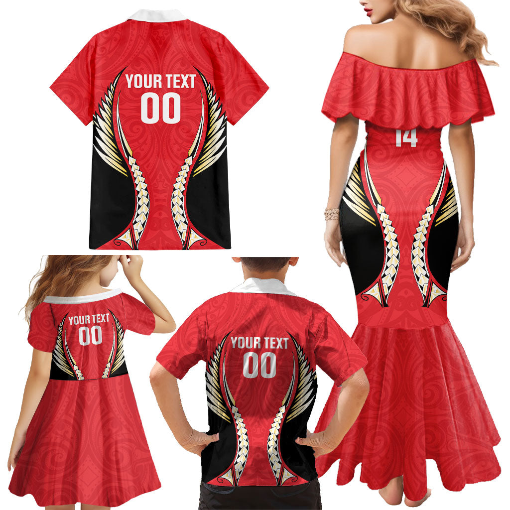 Waikato 2026 Rugby Custom Family Matching Mermaid Dress and Hawaiian Shirt NZ Maori Silver Fern LT14 - Polynesian Pride