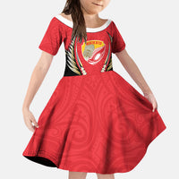Waikato 2026 Rugby Custom Kid Short Sleeve Dress NZ Maori Silver Fern