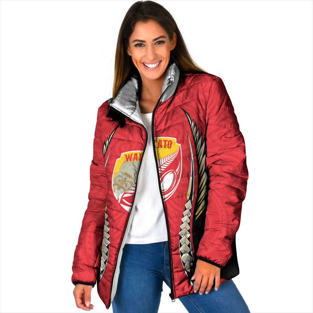Waikato 2026 Rugby Custom Padded Jacket NZ Maori Silver Fern
