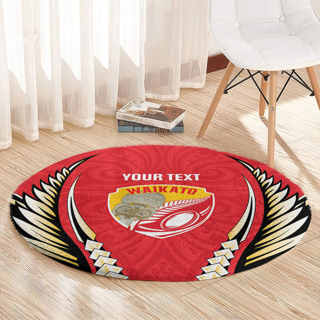 Waikato 2026 Rugby Custom Round Carpet NZ Maori Silver Fern