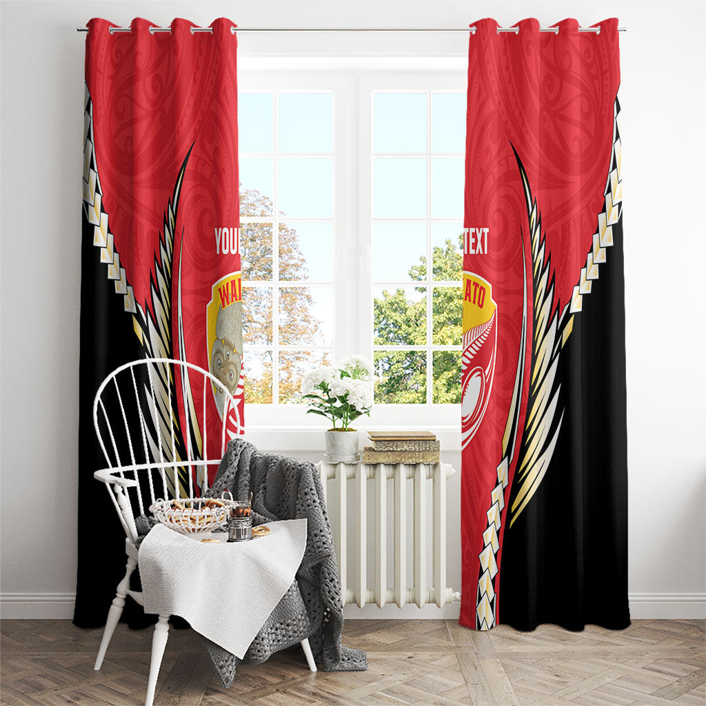 Waikato 2026 Rugby Custom Window Curtain NZ Maori Silver Fern