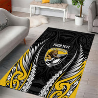 Wellington 2026 Rugby Custom Area Rug NZ Maori Silver Fern