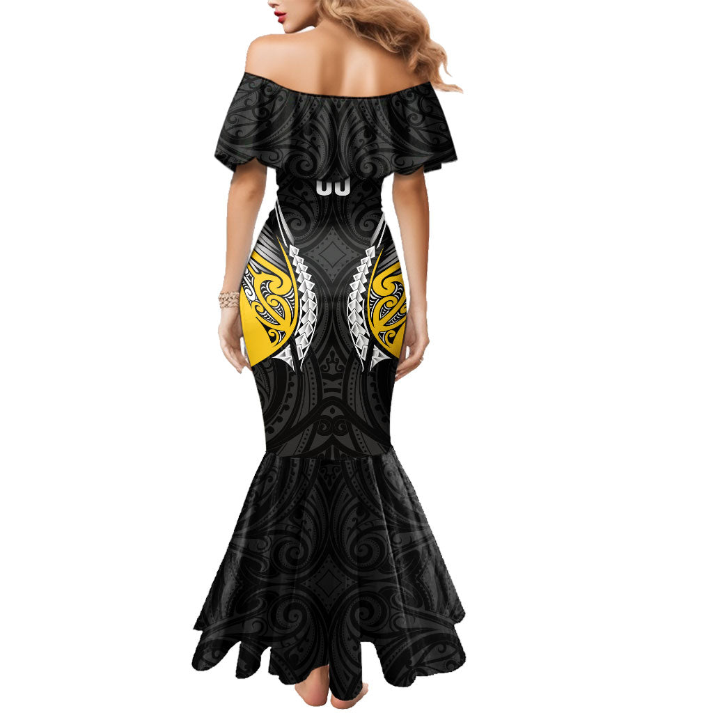 Wellington 2026 Rugby Custom Family Matching Mermaid Dress and Hawaiian Shirt NZ Maori Silver Fern LT14 - Polynesian Pride