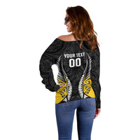 Wellington 2026 Rugby Custom Off Shoulder Sweater NZ Maori Silver Fern