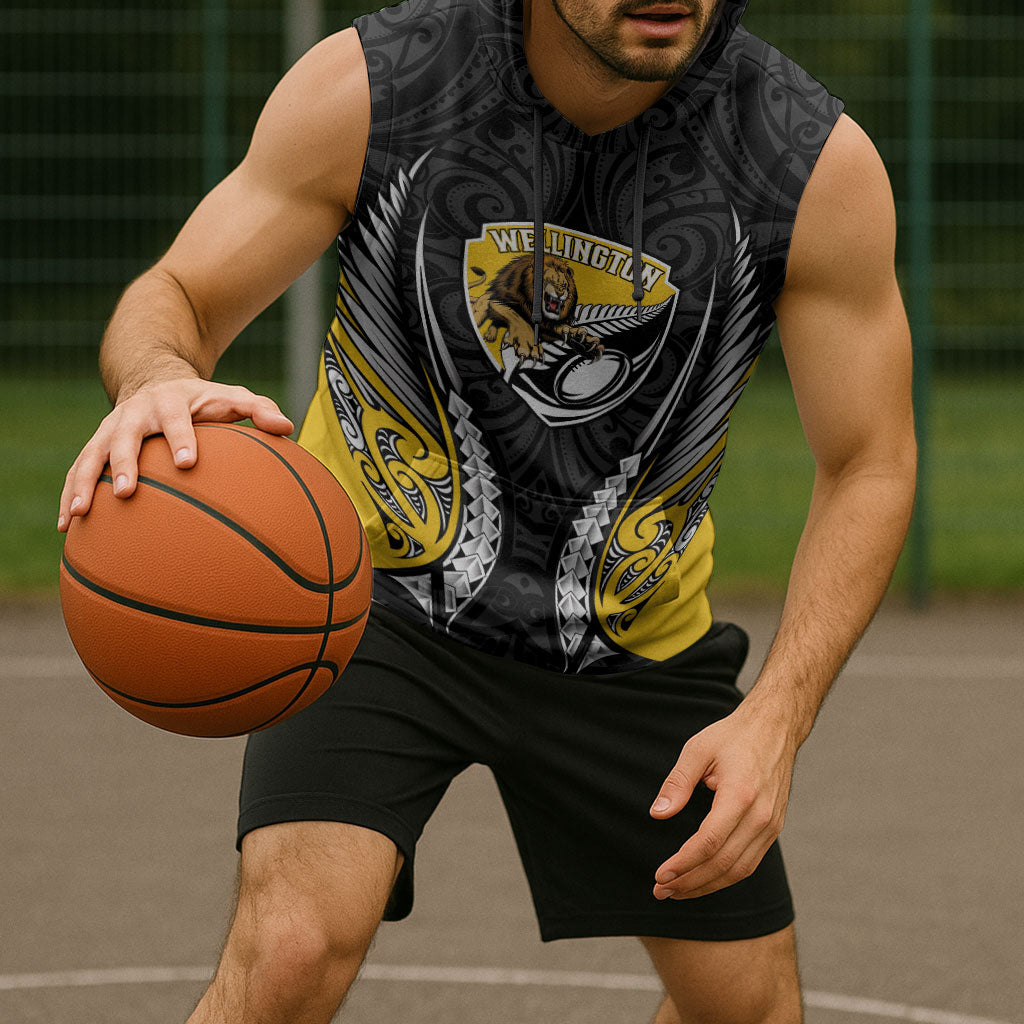 Wellington 2026 Rugby Custom Sleeveless Hoodie NZ Maori Silver Fern