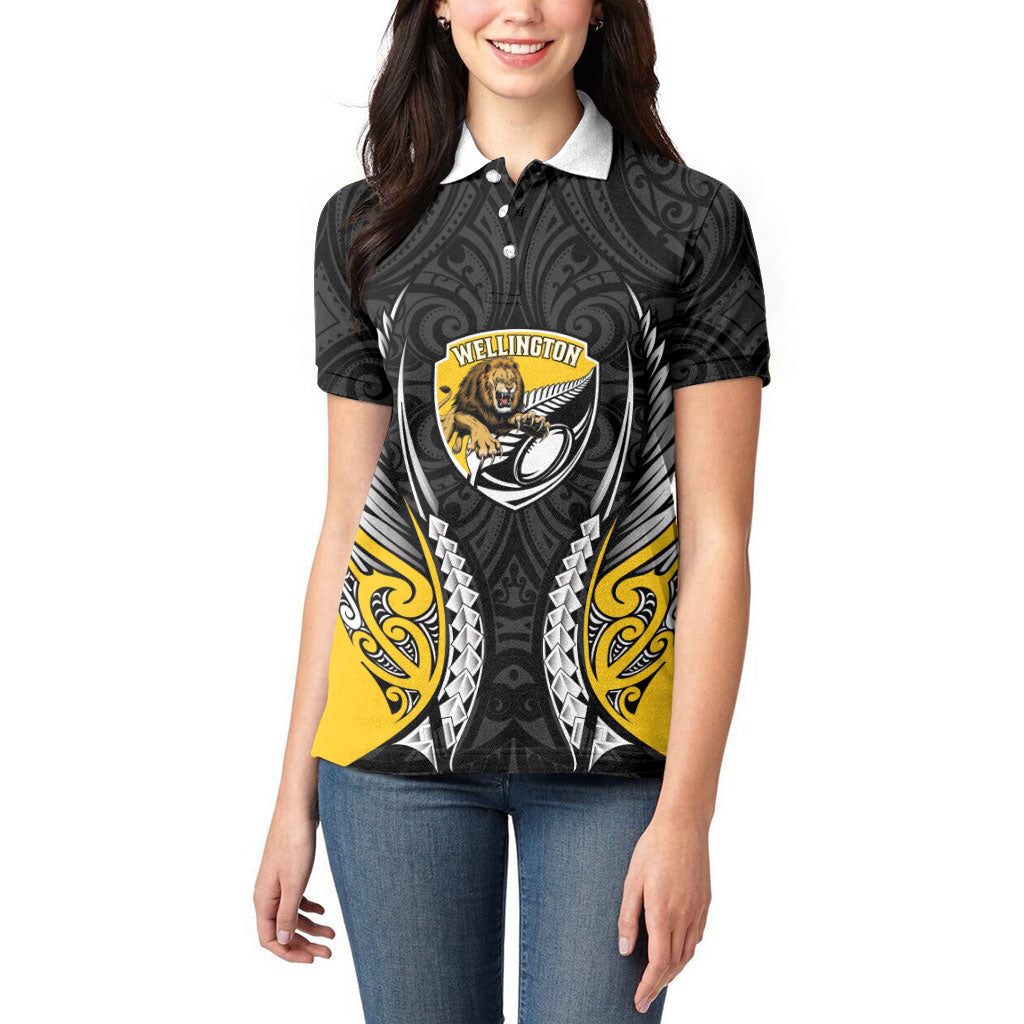 Wellington 2026 Rugby Custom Women Polo Shirt NZ Maori Silver Fern