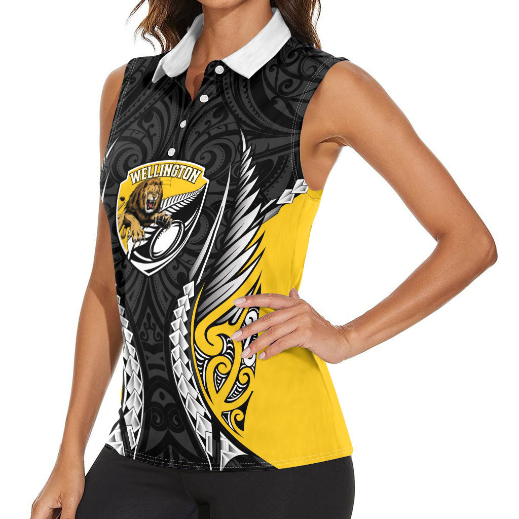 Wellington 2026 Rugby Custom Women Sleeveless Polo Shirt NZ Maori Silver Fern