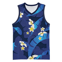 Teal Purple Banana Leaf Hawaii Basketball Jersey Lau Maia Plumeria Tropical Summer Vibes